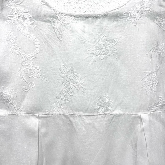 Terzo Millenio linen lagenlook White Women's Top - Picture 5 of 8